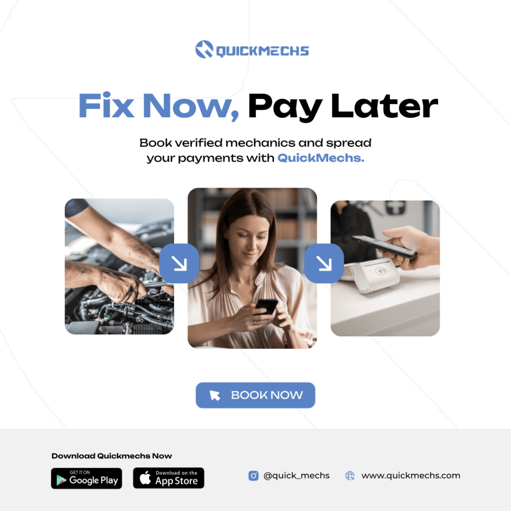 Quickmechs Fix now pay later for Drivers and Auto service providers