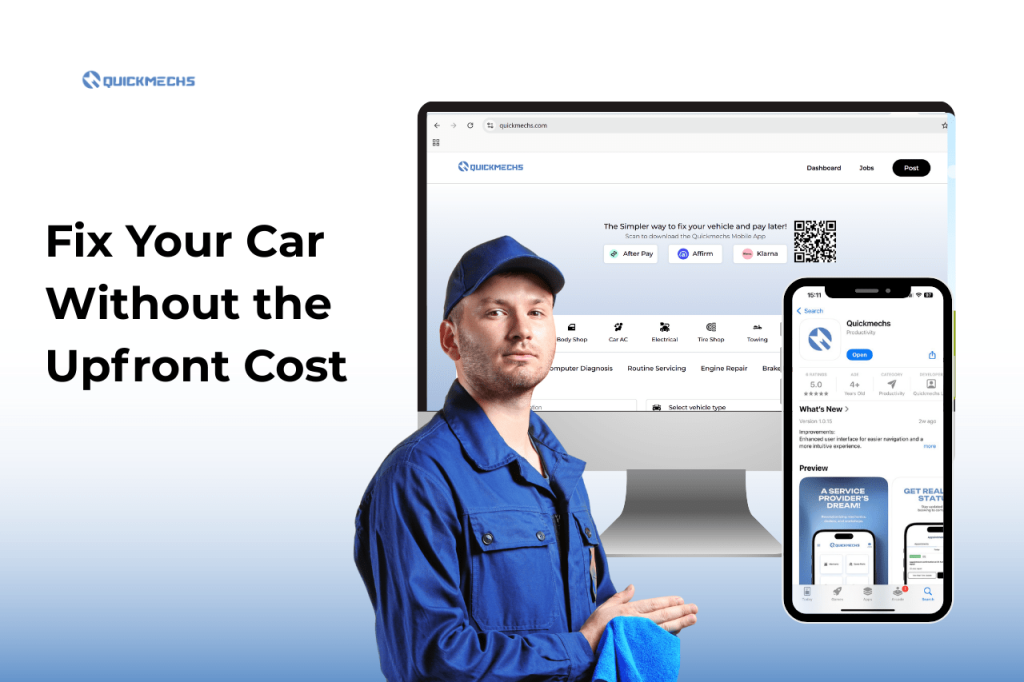 Mechanic repairing car with auto repair financing option available in Atlanta and Cobb County